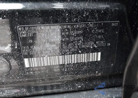 2022 Toyota Rav4 Hybrid Le z USA, uszkodzony, nr VIN 4T3LWRFV8NU062039